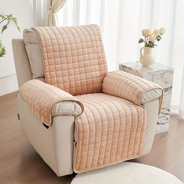 Warm and warm armchair cover with headrest, winter sloth cover, universal for various shapes.