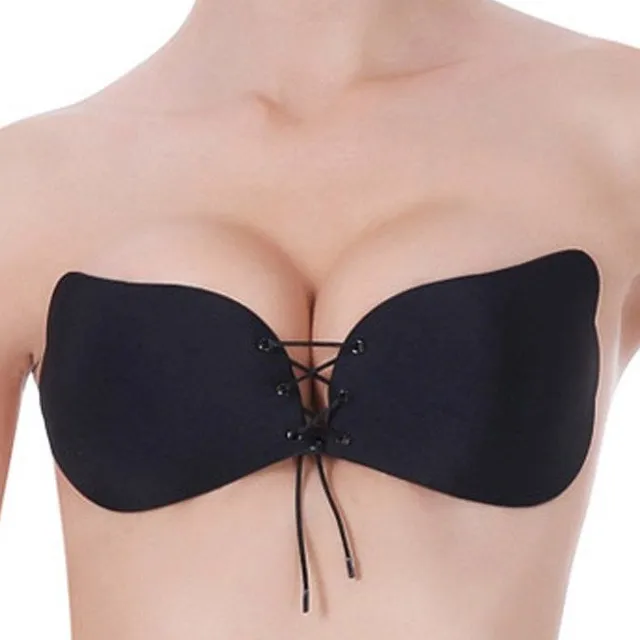 Self-standing push up bra with download