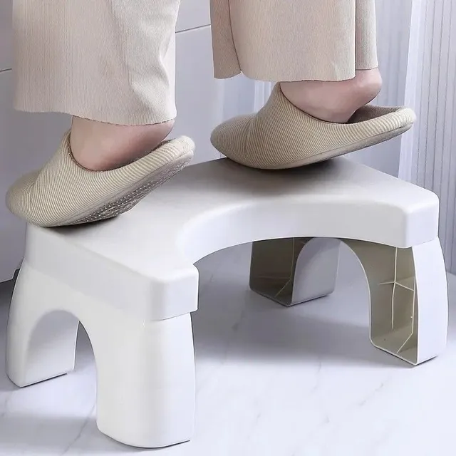 Portable rounded step to the toilet Anti-suited plastic stool to the toilet Resistable stand to the toilet Toilet stool under the feet Toilet stool to the arc 39 x 22 x 17 cm