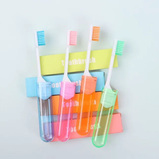 Praktický cestovní skládací kartáček na zuby - několik barevných variant