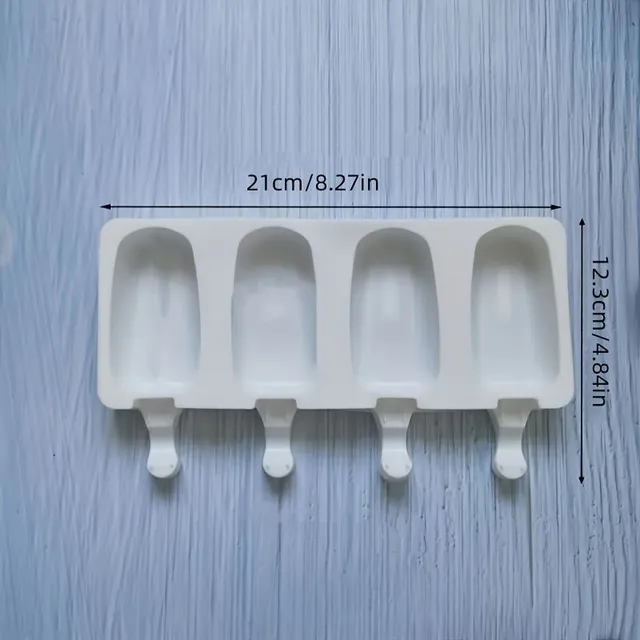 Silicone form for ice cream and ice cubes