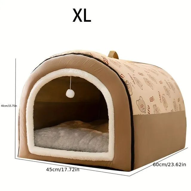 Warm removable and washable dog bed