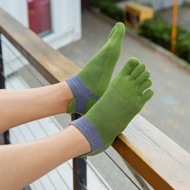 Unisex ankle toe socks - two-tone