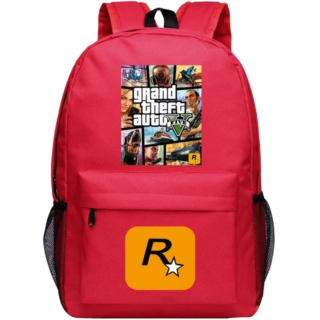 Plátenný batoh s motívom Grand Theft Auto pre tínedžerov