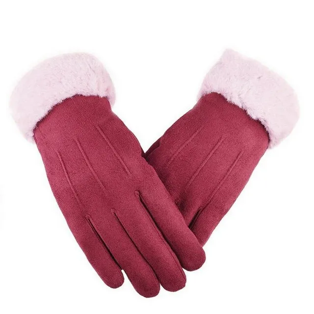 Dámske luxusné rukavice s vlnenou podšívkou Marika