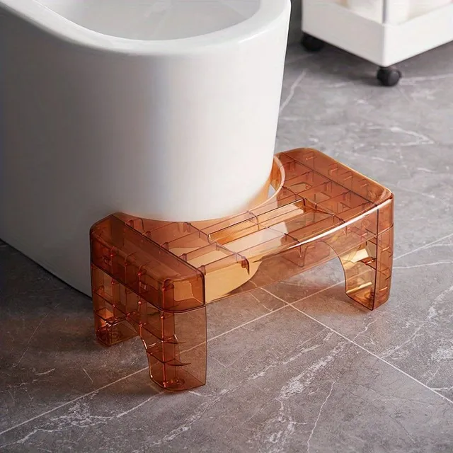 1 pc foldable transparent toilet stool for squat, baby stool Footrest Toilet stool for squat, anti-slip tool for improvement
