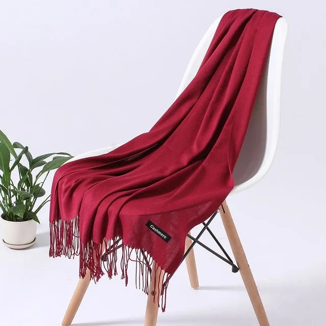 Luxury long scarves KIXI 110g-wine