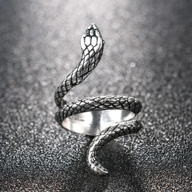 Men's ring with snake