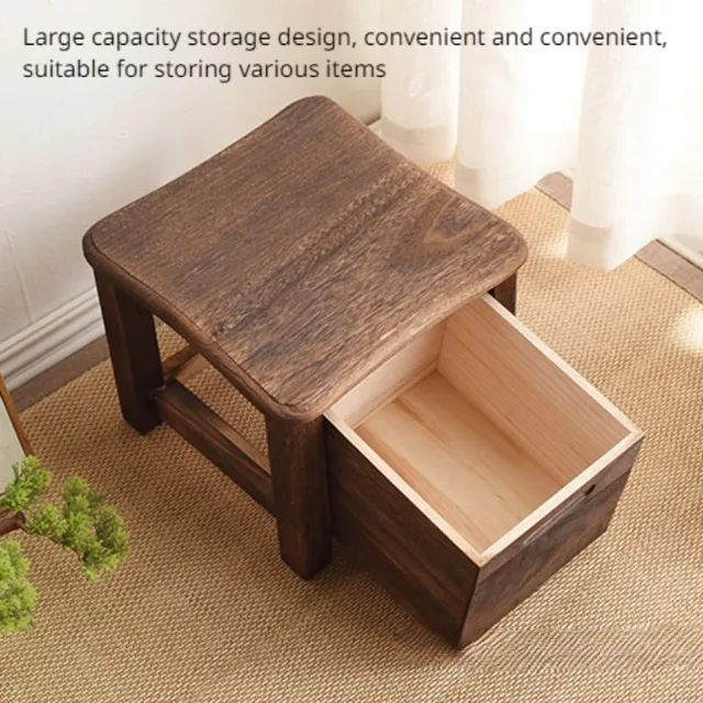 Wooden table for hanging with storage drawer - without armrests, not padded