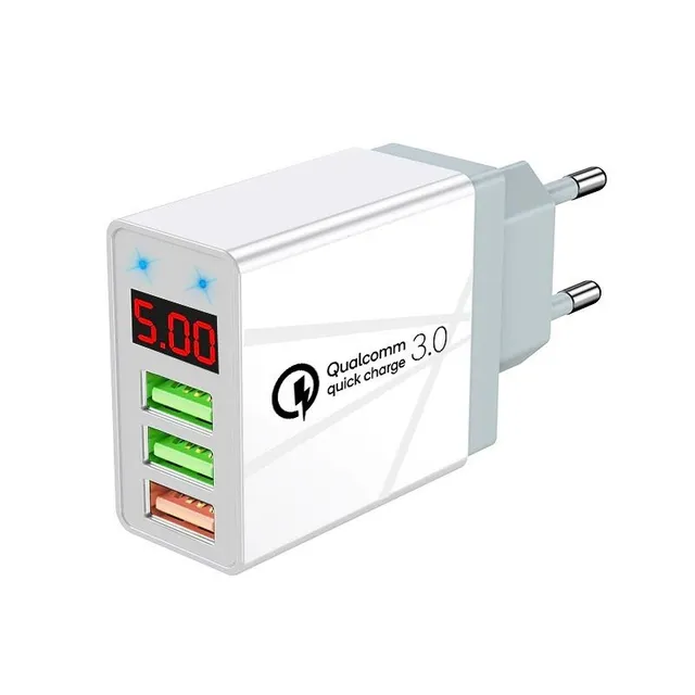 Sieťový adaptér Quick Charge 3 USB porty