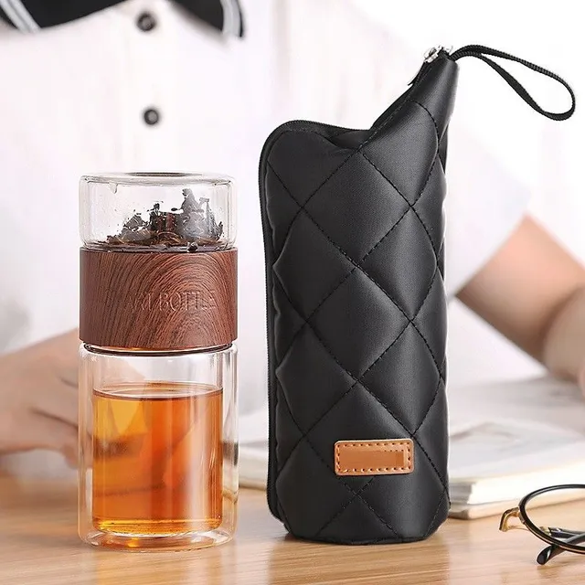 Tea bottle with case