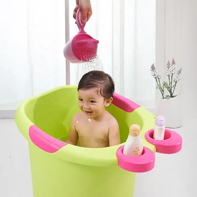 Detský pohár na kúpanie so zvieracím motívom na umývanie vlasov - dve farby