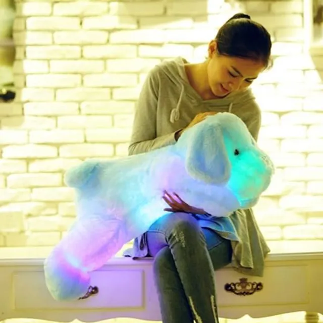 LED svietiaci psík - plyšová hračka