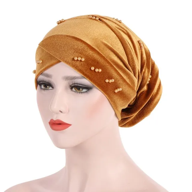 Turban dla kobiet z koralikami