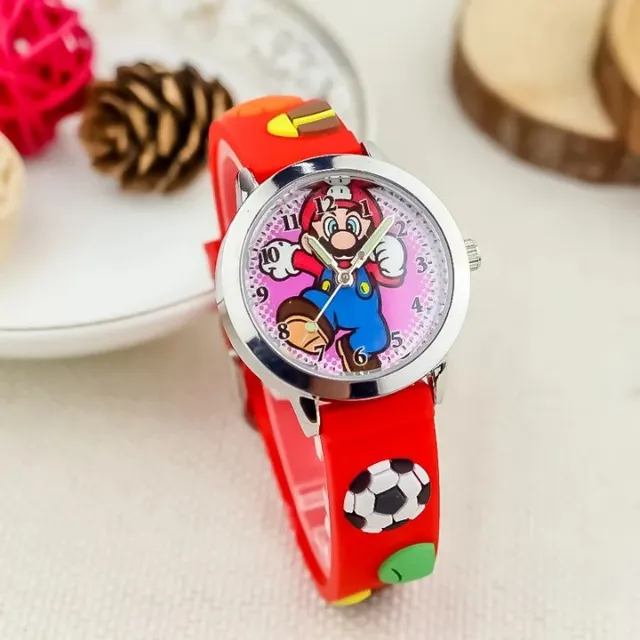 Dětské analogové hodinky s motivem Super Mario Bros.