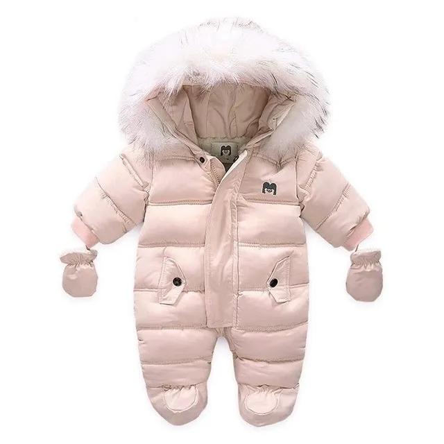 Combinaison d'hiver pour bébé T2555 grise 3-6 mois