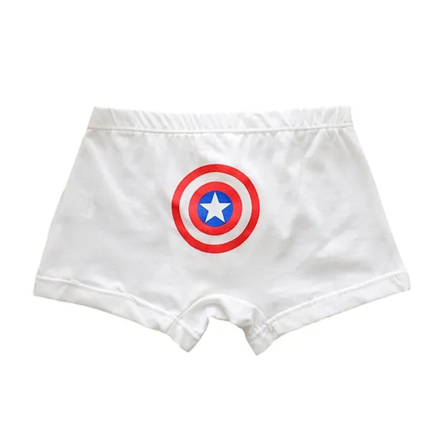 Set of boys' comfortable boxers with elastic waist with printing of popular superheroes 5pcs