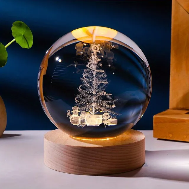 Boże Narodzenie Kryształowe Kule - Świecznik 3D z bajką,