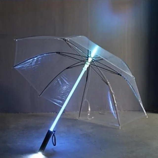 Light umbrella with lightsaber