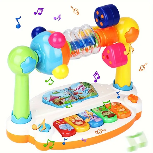 Playing piano for children with lighting and sound