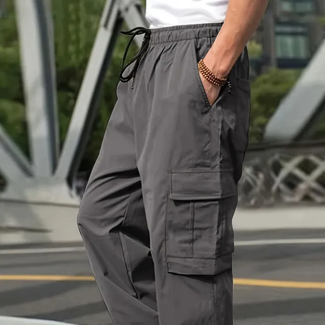 Men's Trends Cargo Trousers, Multi-caps, Free, Outdoors, Working, Streetwear, Hip Hop Style