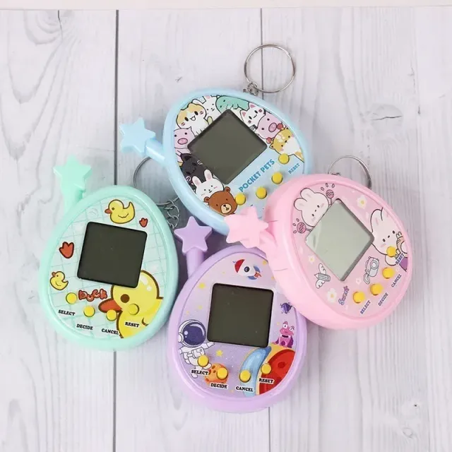 Dětské zábavné elektronické Tamagotchi zvířátko s přívěskem - různé druhy