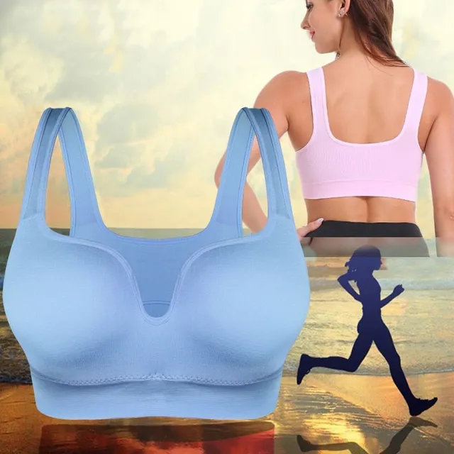 Sexy women running sports push-up bra