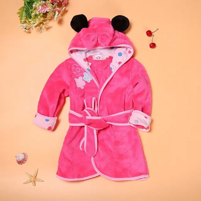 Beautiful baby bathrobe in Mickey Mouse design rose 2 roky