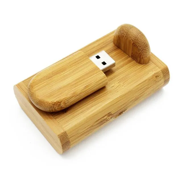 Drewniany dysk flash USB w pięknym opakowaniu - więcej wariant