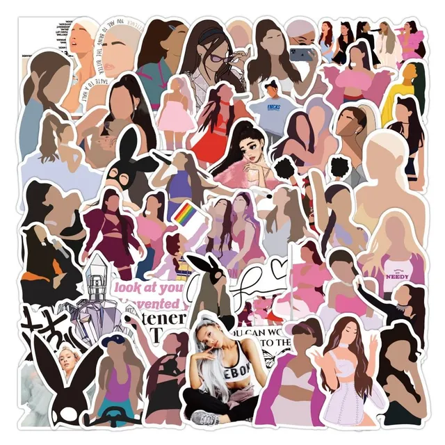 Set of beautiful stickers with Ariana Grande / 50pcs