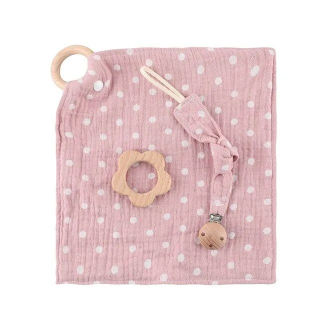 Newborn kit - pacifier clip + towel + bite