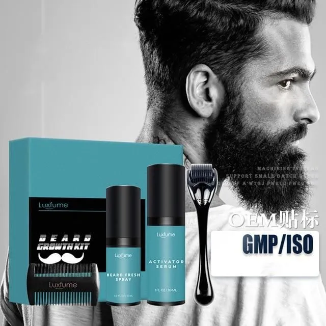 Beard growth support kit