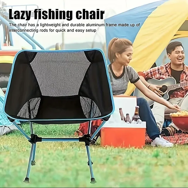 Odnímateľné prenosné skladacie mesačné stoličky - Ideálne pre kempovanie, pláž, rybolov