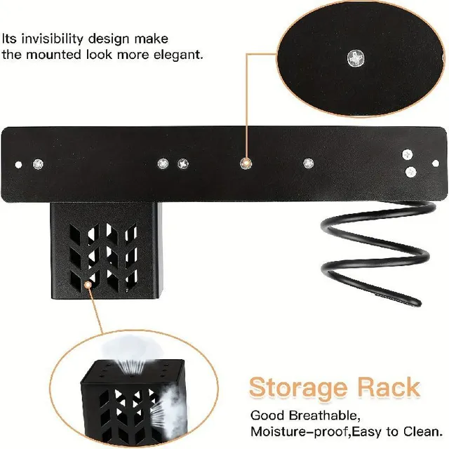 Multifunkční držák na fén a žehličku - Zvětšete prostor v koupelně