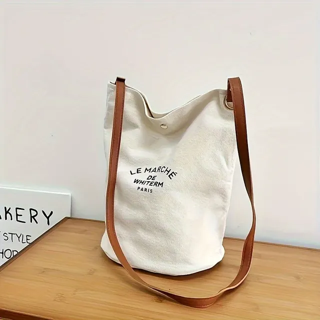 Studentský batoh, plátěná crossbody taška a jednopramenná tote bag v jednom