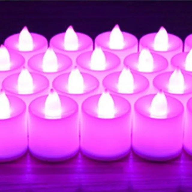 LED coloured candles - 6 colours