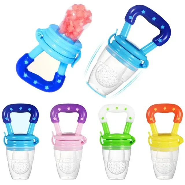 Silicone fruit and vegetable dispenser for children