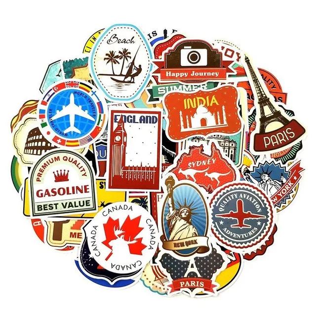 Travel stickers 100 pcs E242