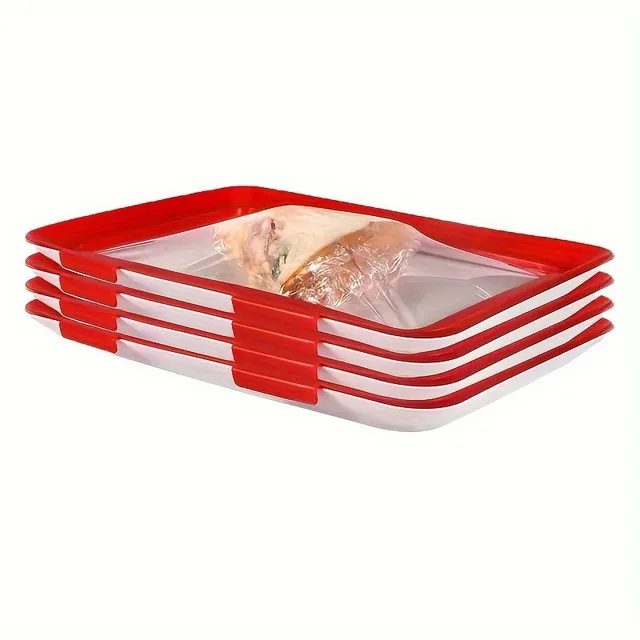 Foldable and repeatedly applicable food container with lid - airtight food storage bowl