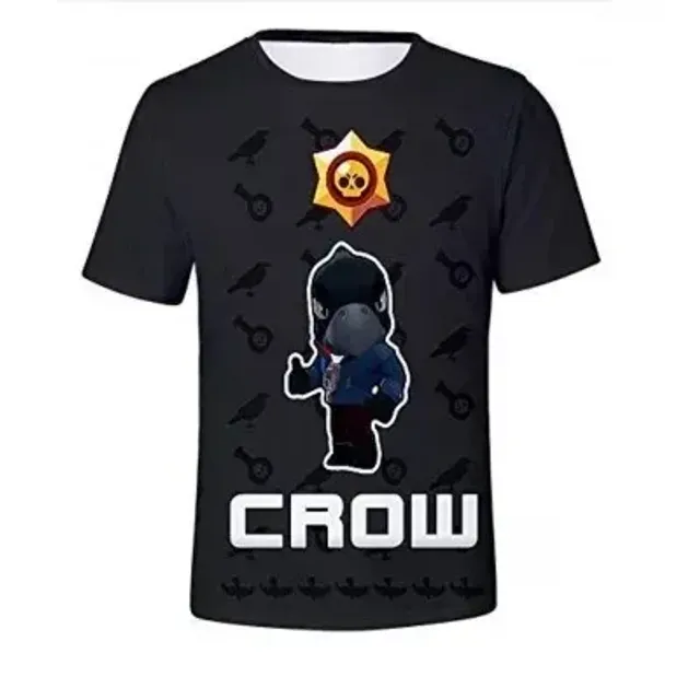 Koszulka unisex z kolorowymi nadrukami w motywy Brawl Stars