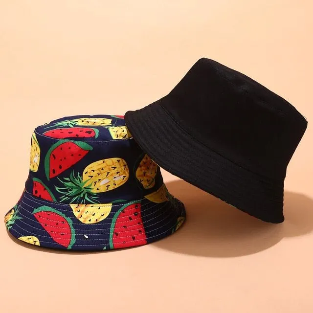Stylový oboustranný klobouk- více barev watermelon