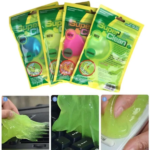 Cleaning gel slime for removing dust from inaccessible places