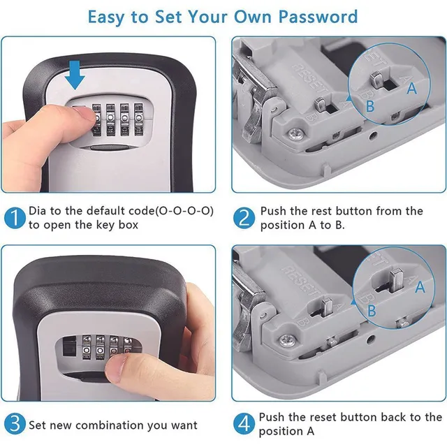 Waterproof Security Box on Keys with Combining Lock on Door Click © For both Home and Car Keys