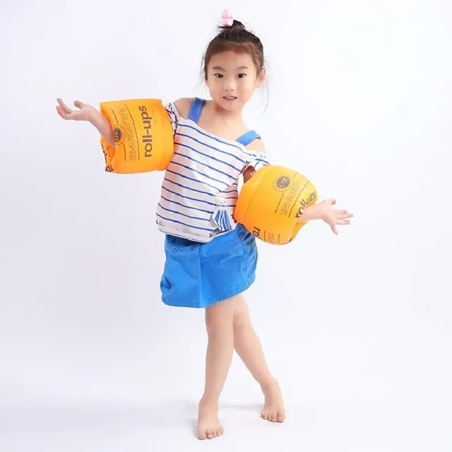 Stylish inflatable single color sleeves helping with learning swimming - more colors Rian