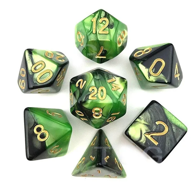 Set of multi-wall Dnd dice for RPG