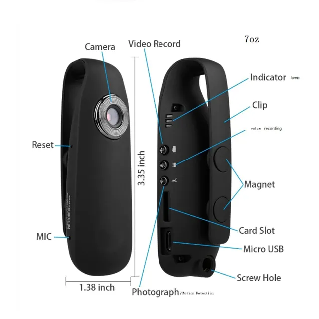 Pocket video recorder with HD camera