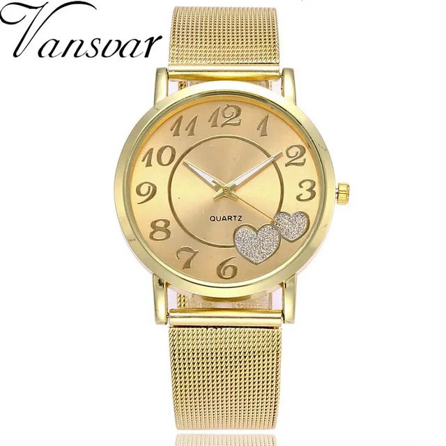 Damski zegarek casual gold