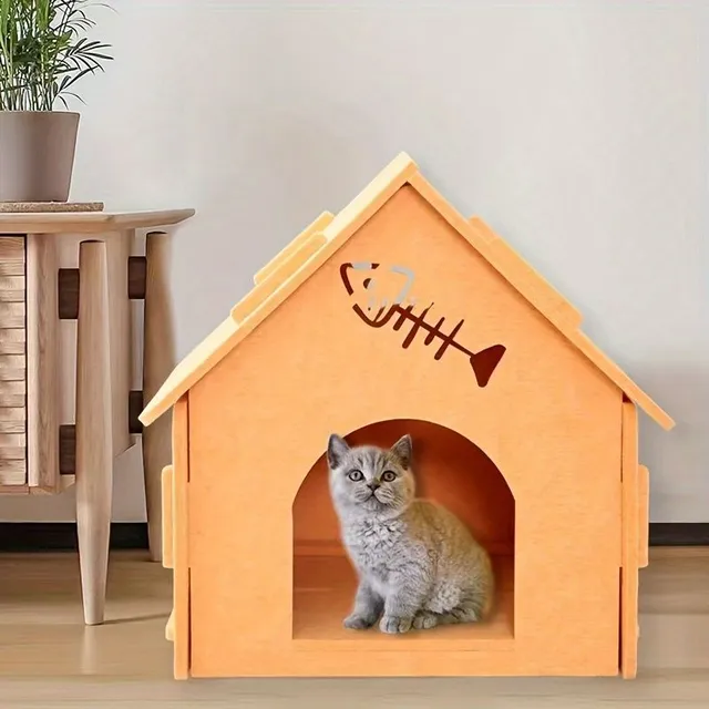 Maison en feutre pour chat saisonnière