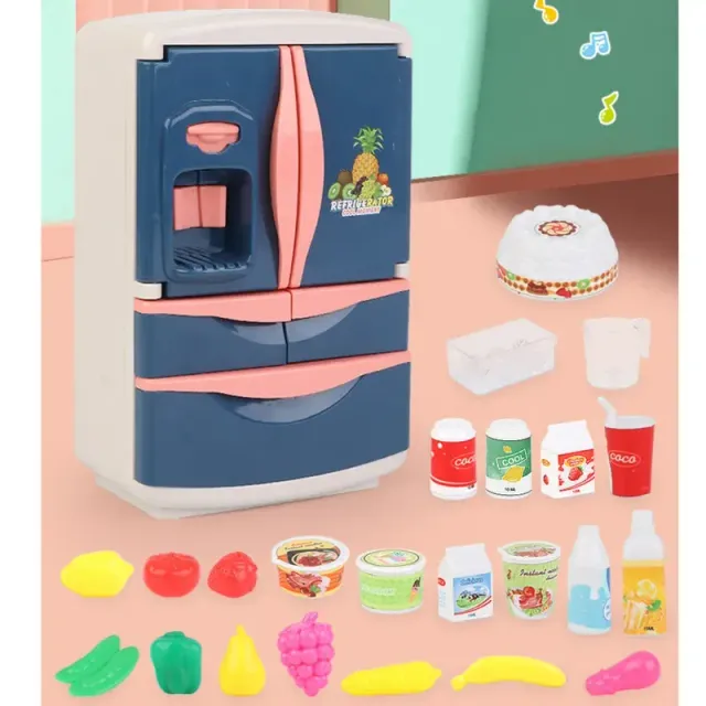 Children's toy fridge with ice tray for children from 3 years old