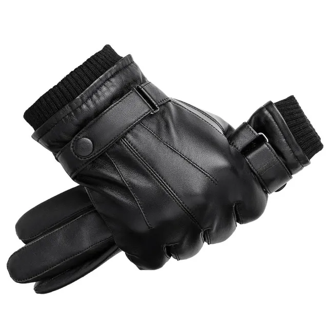 Men's winter leather gloves s019 m